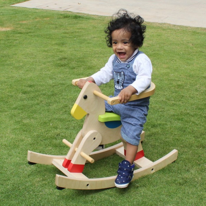 Shumee Wooden Rocking Horse Toy For Baby Toddlers 1 3 Years Old